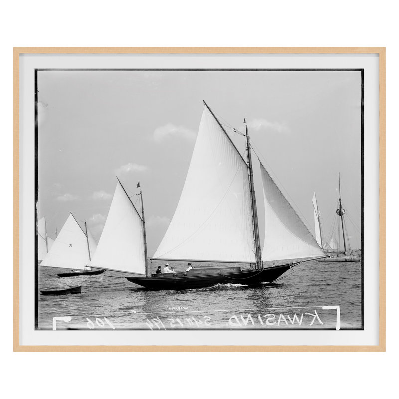 «Open Seas 2» par THE Studio - reproduction de cadre photo simple, Cadre érable, H 20 po x l 24 po