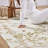 Floral Rug Botanical Birds Print Nature Plants Washable Non-slip Natural Ivory-350879102-345409563