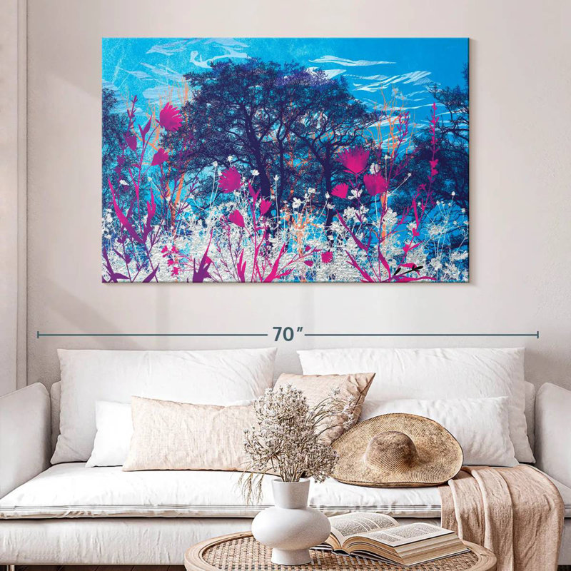 Alvord Blue Sky Meadow Foliage, 34" H x 51" W