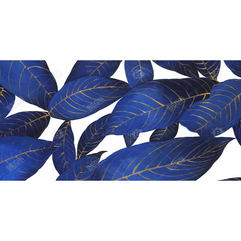 Abstract modern leaves - 15.75"x31.50" Desk mat
