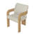 Demars Modern Rustic Upholstered Dining Chairs With Curved Arms-114906741-114906739
