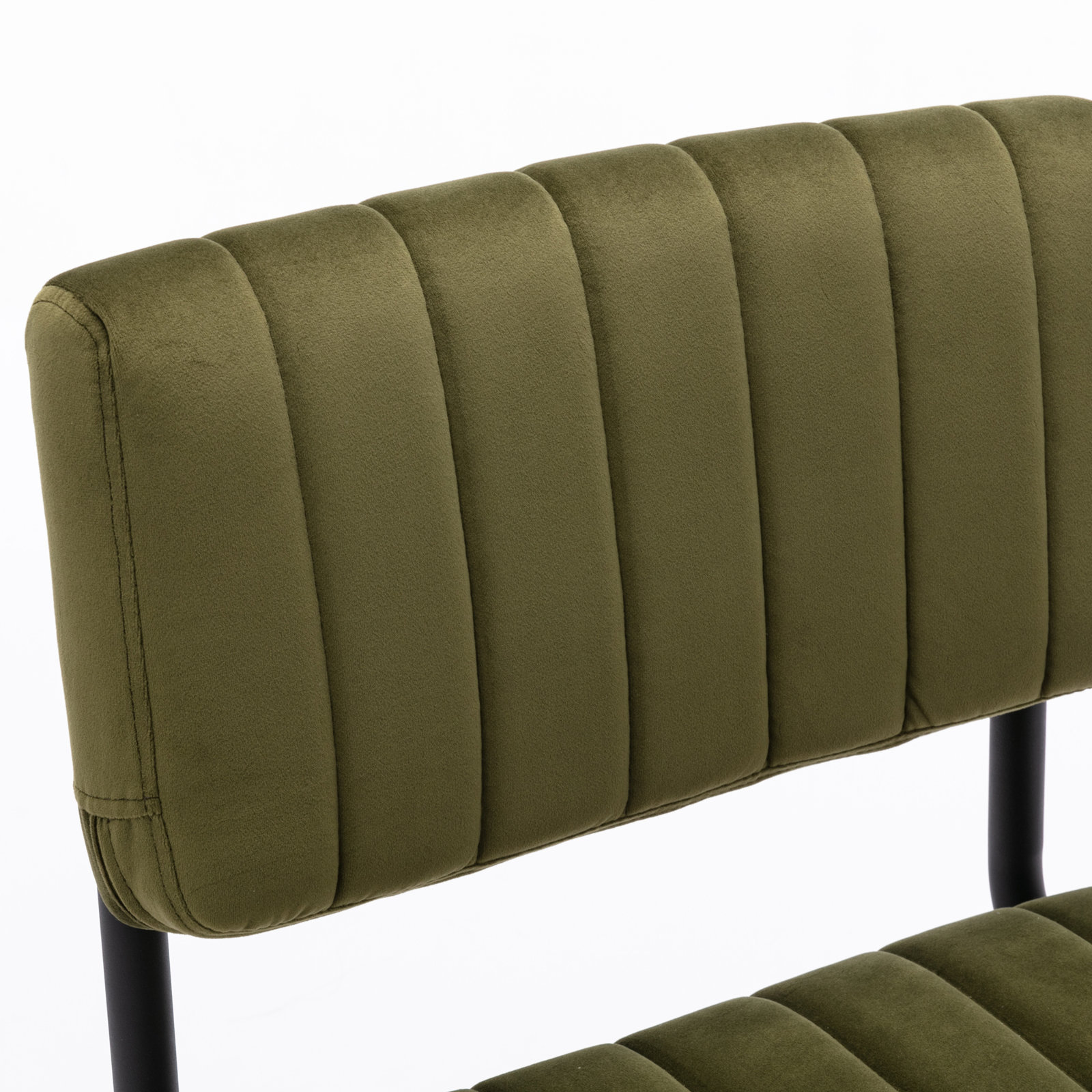 Estes Velvet Dining Chair, Olive Velvet