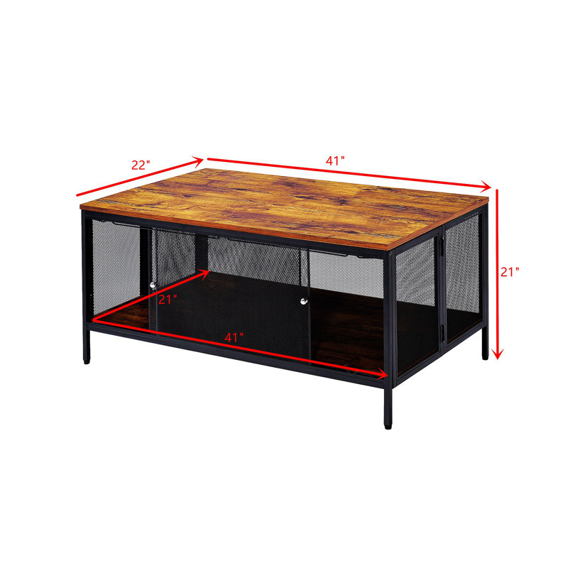Hackmore Coffee Table With 1 Compartment , Living Room Table, Rectangle Coffee Table