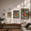 Koi in Motion Japandi - Framed Print-1438811337-1438811332