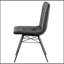 Élégantes chaises de salle à manger à dossier capitonné gris anthracite et gris acier, ensemble de 4, design moderne Mid-Century pour le confort et la durabilité