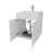 White Bathroom Vanity With Two Doors-203107348