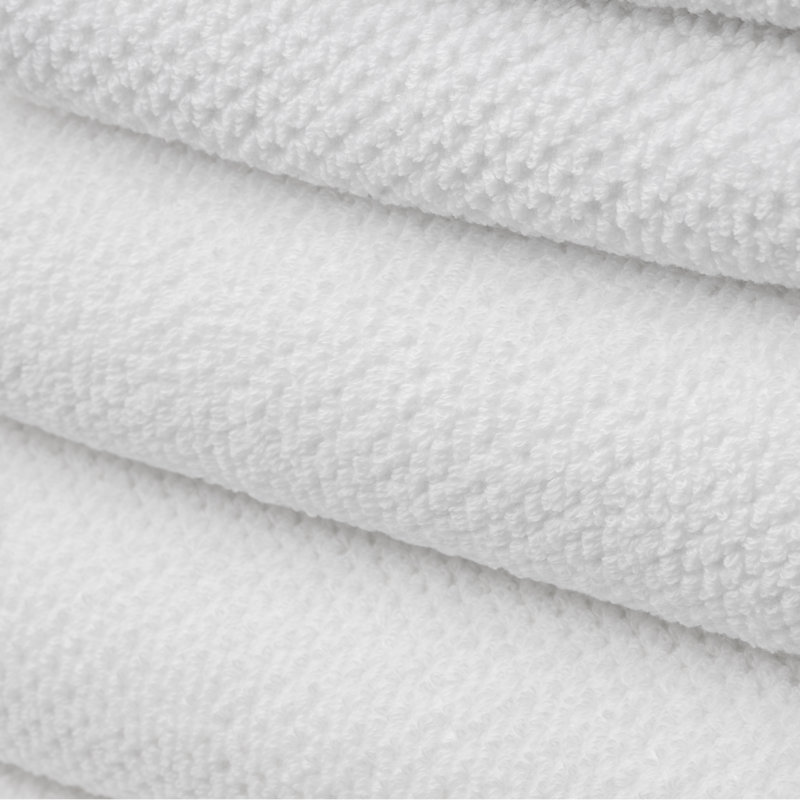 Ensemble de serviettes 6 pièces 100% coton Quaddiu, Blanc