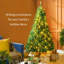 Sapin de Noël artificiel de 6 pi avec des branches réalistes, 250 lumières DEL chaudes et 1000 pointes