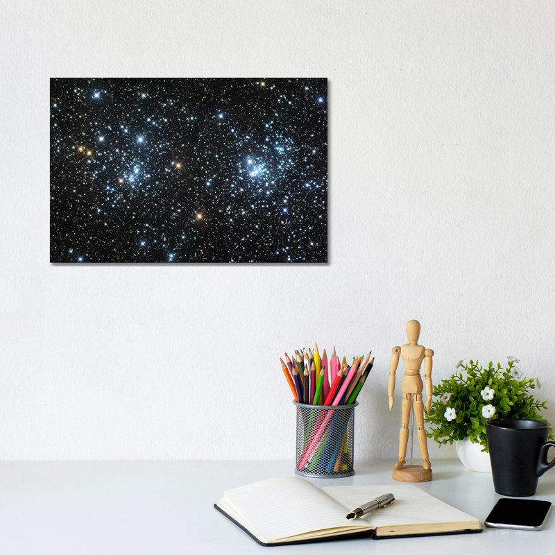 Double Cluster by Robert Gendler - Wrapped Canvas Gallery-Wrapped Canvas Giclée, 20.32 cm H x 30.48 cm W