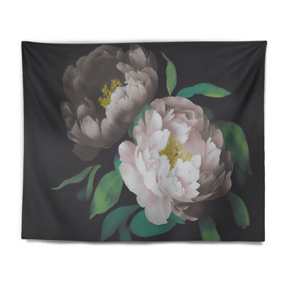 Tapisserie pivoine blanche sur polyester III