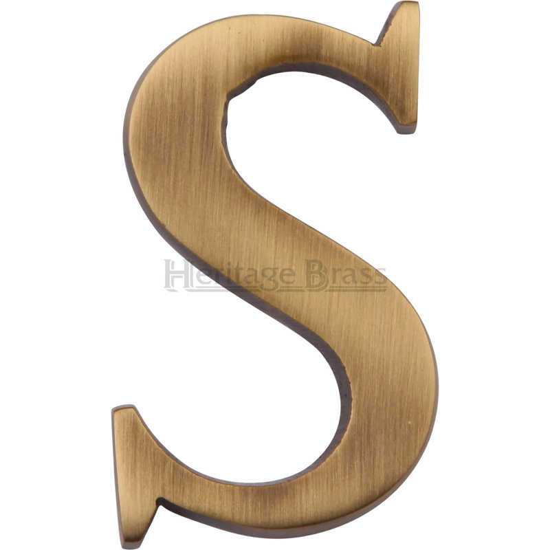 Heritage Brass Heritage Alphabet Rear Fix 5.1cm (2"), Antique Brass, S