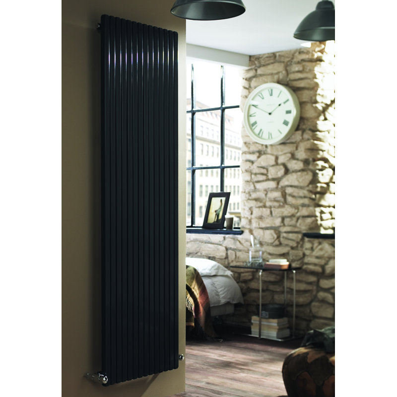 Camron Vertical Designer Radiator, Anthracite, 180 cm H x 55 cm W x 8.6 cm D