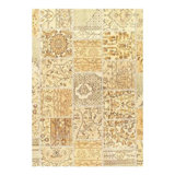 Canvello Vintage Beige Turkish Patchwork Area Rug - 5'11'' X 8'11''
