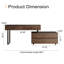 Bureau de coiffeuse extensible en bois avec 4 tiroirs de rangement Carmavy