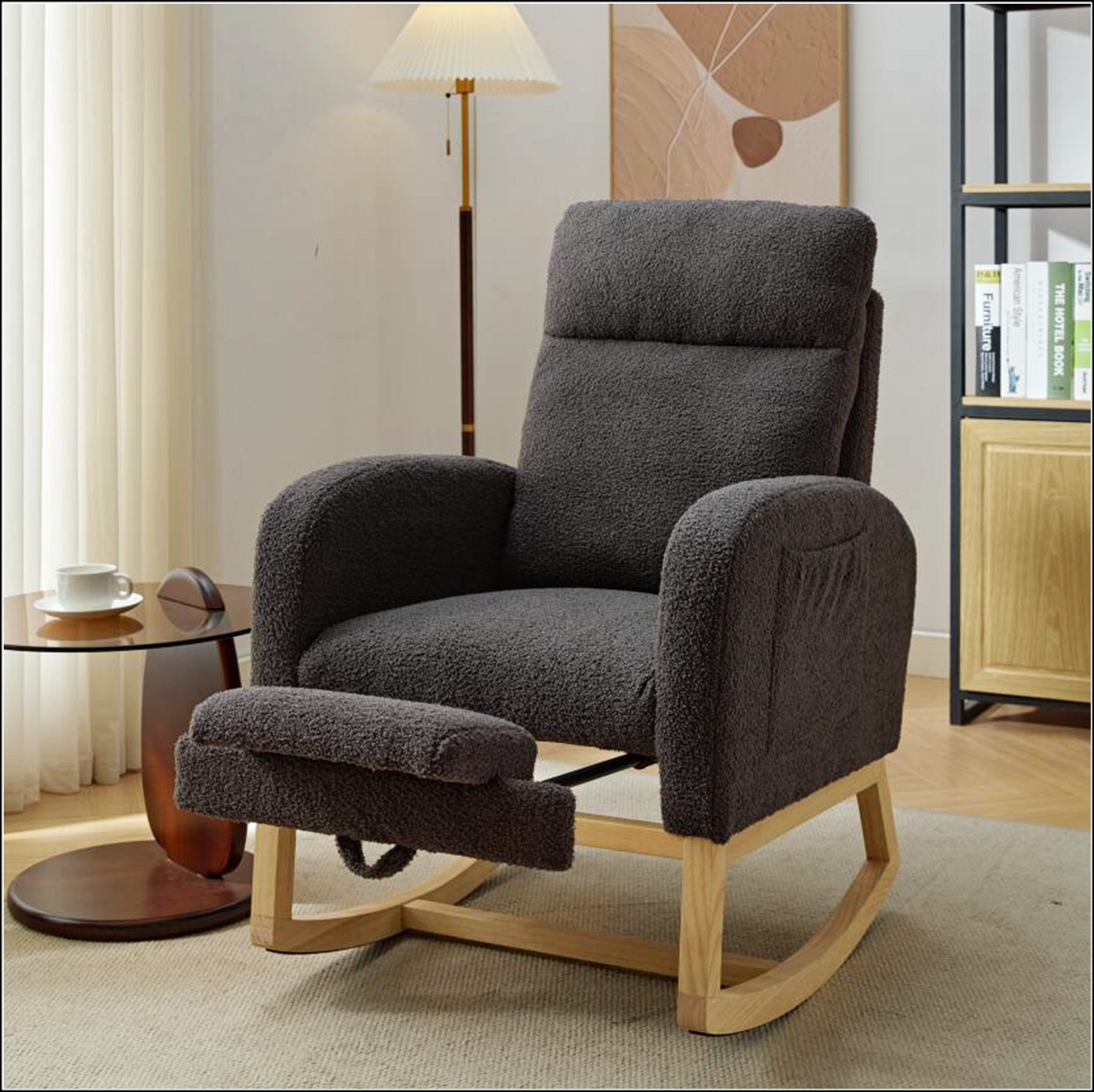 Isabelle & Max™ Modern Accent Rocking Chair Rocking Chair with Solid ...