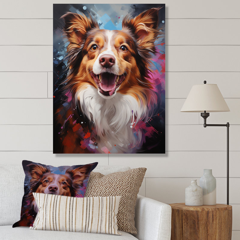 Papillon prance sur toile, Toile tendue, H 32 po x l 16 po x P 1 po