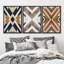 «Southwest Wood Effect Geometric Abstract Vintage Western Decor», reproduction d'art sur toile encadrée 3 pièces-91875137-91875135