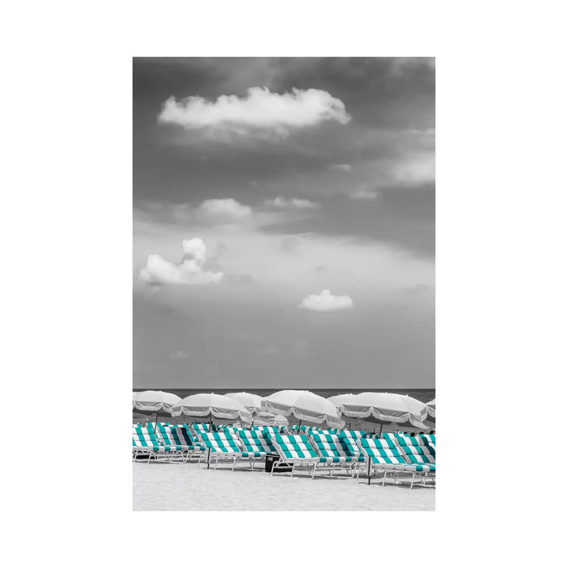 Beach Scene With A Turquoise Colour Pop by Melanie Viola - Wrapped Canvas Print, 66.04 cm H x 45.72 cm W x 1.91 cm D