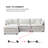 Chenille Modular L-Shaped Sectional Sofa - 3-Seater Comfy Cloud Couch Set with Movable Ottoman, DIY Combination for Living Room-1554044523-1559753775
