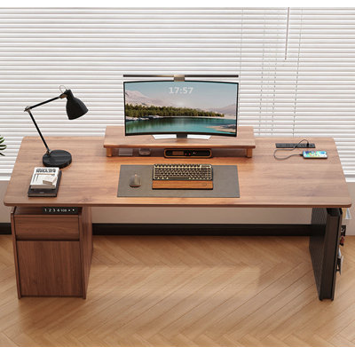 Solid Wood Electric Height Adjustable Standing Desk