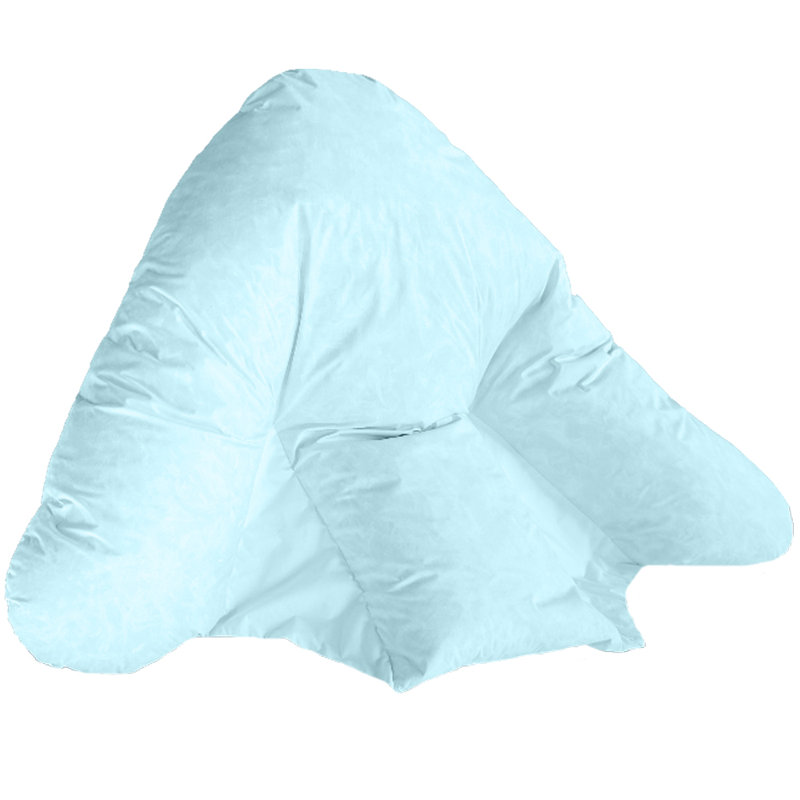 Hermbusche Lancashire Textiles Soft Support Pillow L84 x W72cm, Blue