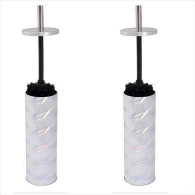 Bath Bliss Plastic Toilet Brush Set