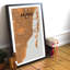 « miami city map », reproduction d’impression sur affiche orange-31736684