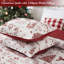 Ensemble de courtepointe de Noël avec imprimé festif, ensemble de literie en microfibre douce avec rembourrage en polyester, literie de Noël confortable-135783708