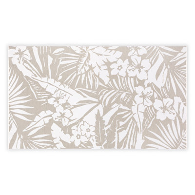 Luxurious Fouta Beach Towel, 100% Cotton, 39.4 x 70.9 inches | 460 g/m², Light Brown & White | Soft, Absorbent, Quick-Drying | Ideal for Beach, Pool, and Spa | Easy Care: Machine Washable, Tumble Dry Low