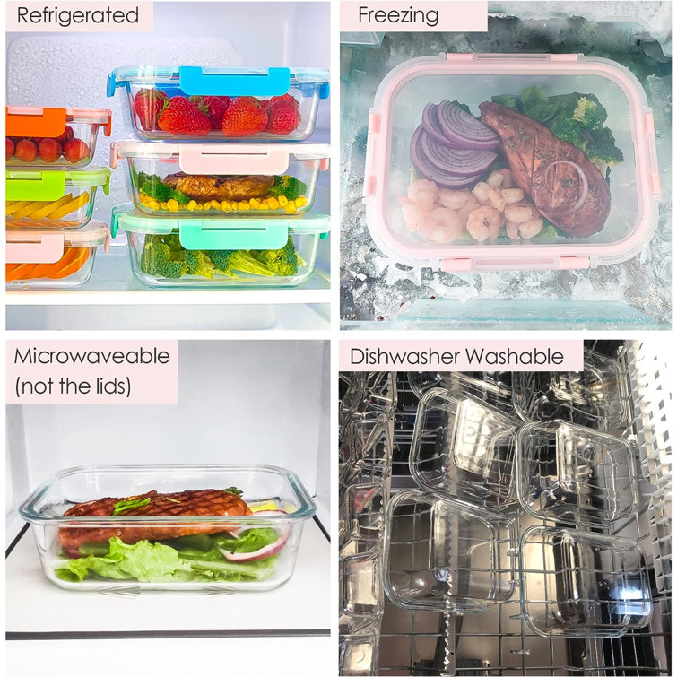 Daniana Glass Food Storage Container Set Prep & Savour