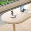 Bureau d'ordinateur crème à deux tiroirs blanc-684175982