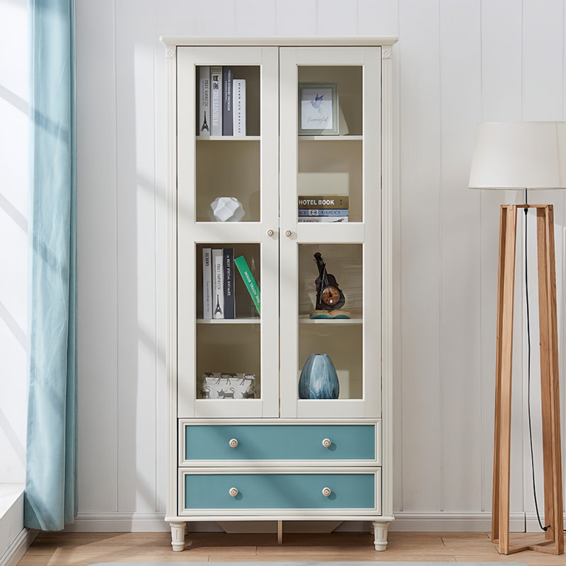 Simple Cream Style Display Cabinet