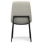 Chaise de salle à manger rembourrée en tissu Savannah avec dossier ergonomique et pieds en métal noir (ensemble de 2)-432323270