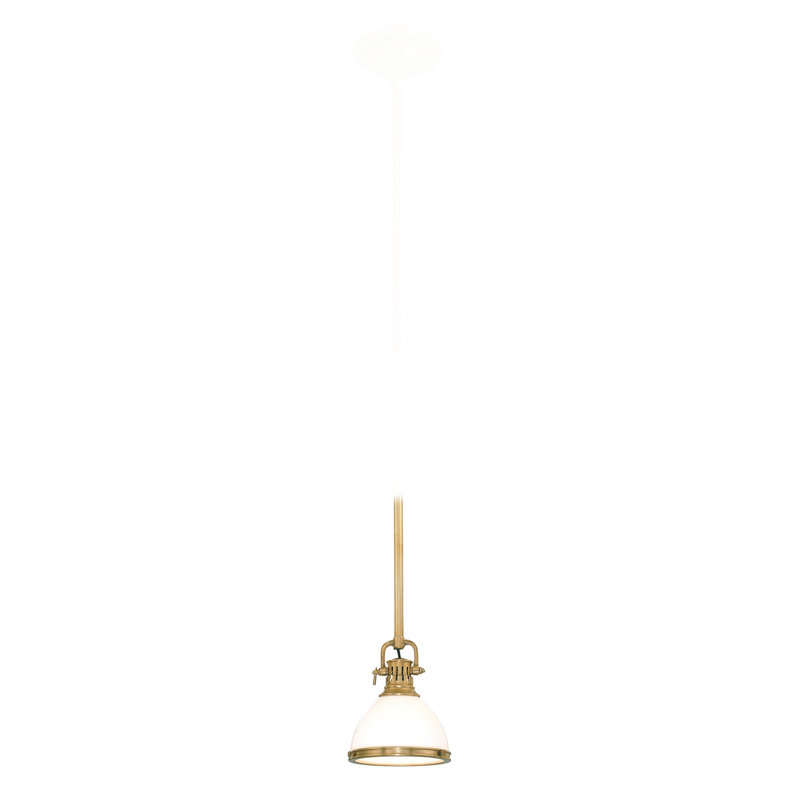 Randolph 1 - Light Pendant, Aged Brass, 10"