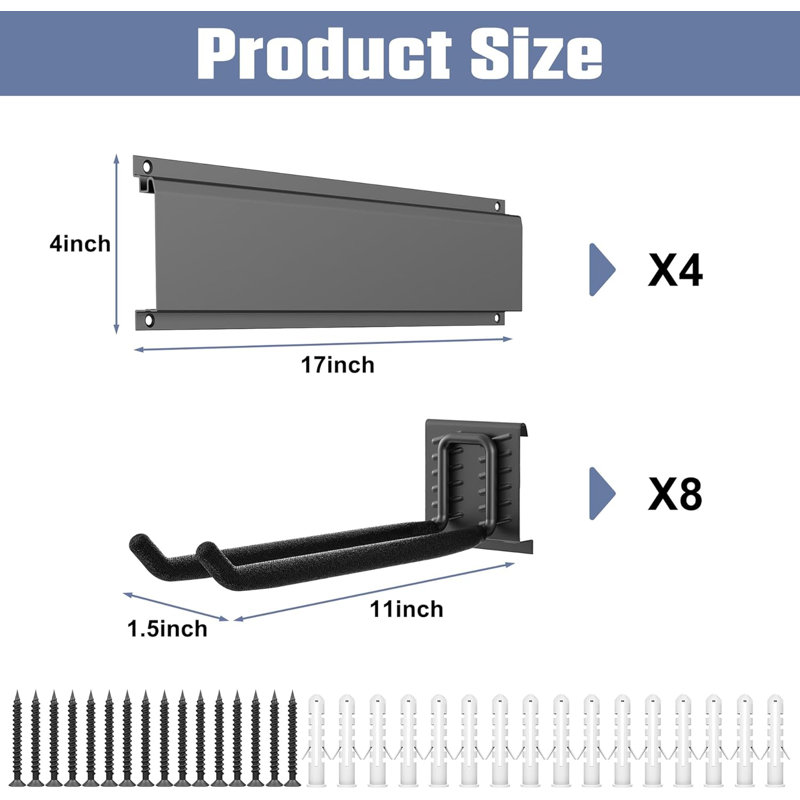 Organisateur de jardin mural pour garage, support de rangement pliant robuste pour chaise