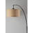 Burlap Arc Floor Lamp With Antique Bronze Finish, Modern Traditional Design, Ul Listed, Easy Assembly