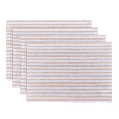Amalfi Stripe - 100% Pure Linen Placemats
