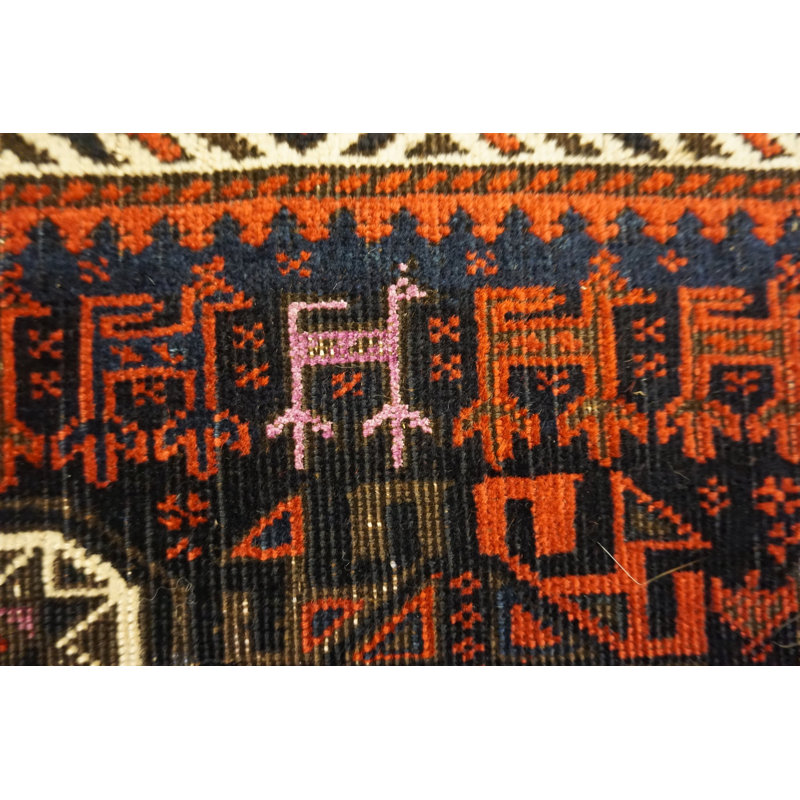 Late 19th Century Small Scatter Size Antique Tribal Afghan Baluch Square Rug