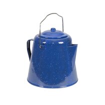 STP Goods Eenameled Aluminum Coffeepot with Handle to Store Hot Coffee Poppies Enamel Coffee Pot Coffee Warmer Camping Coffee Pot 0.7-qt. (0.65 L)