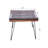 Donavan Glass Top Wooden Coffee Table with Metal Legs, 36x28x18