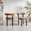 Isla Upholstered Fabric Dining Chairs Black Legs - Bold Sculptural Silhouette Design-365734844