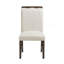 Table de salle à manger moderne avec finition brun et table d'appoint extensible avec chaises d'appoint beige-357726128