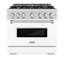ZLINE 36" Classic Gas Range w/ 6 Burner Cooktop & Convection Oven w/ White Matte Door-1107531983