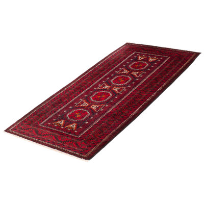 Tapis unique en laine noué à la main de style années 1990 3 pi 8 po x 7 pi 0 po Sadowski