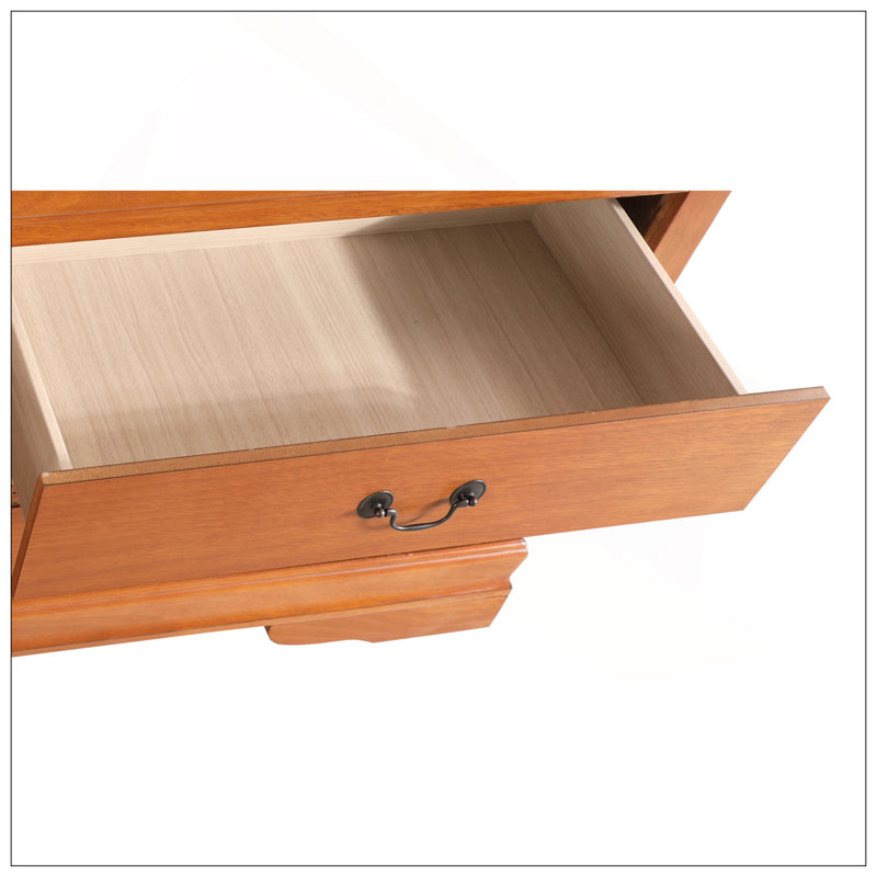 Commode double à 6 tiroirs de 60 po de largeur Citronelle, Chêne