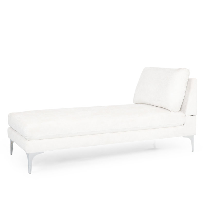 Chaise longue en tissu élégant de 65,59 po P, l 29 po, H 32,76 po avec P 65,59 po x l 29 po