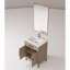 Ensemble de meuble-lavabo en chêne gris avec comptoir en acrylique l 24 po x P 18 po Miroir 24 dessus, inclus
