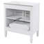 Meuble-lavabo blanc de 30 po sans assemblage requis avec lavabo en céramique, deux portes à fermeture en douceur et tablette réglable, style campagne moderne