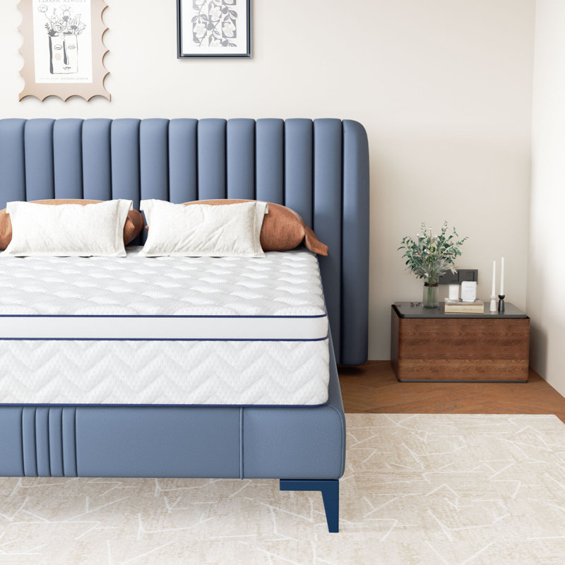 10"/12"/14" Medium Cooling Gel Memory Foam Hybrid Mattress In A Box, Twin, 12"