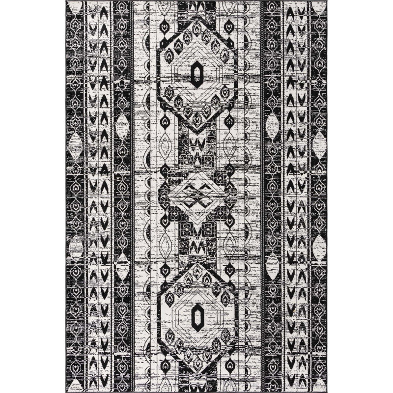 Ibaad Geometric Indoor Rug, Rectangle 6'1" x 9'